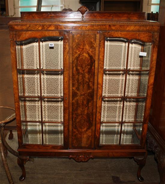 Walnut display cabinet